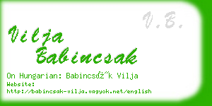 vilja babincsak business card